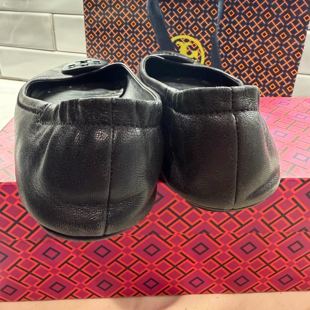 Tory Burch Minnie Travel ballet Black Flats - Picture 5 of 14